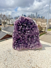 Amethyst Geode Crystal Cluster | 3 lbs 2 oz | All Natural, Cut-Base | picture