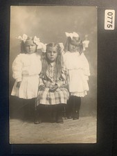 Vintage Postcard Three Girls Portrait Photo Unposted picture