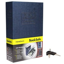 SEPOX® Ultimate Diversion Safe Book Box, Lock Box with Key - 9.4 inches, Blue picture
