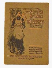 1905 /ORIGINAL BOOKLET/“SOUPS, SALADS & DESSERTS”/CANNED FRUITS & VEGETABLES /NY picture