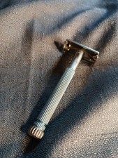 Vintage 1961 Gillette G-2 Ladies Blue Atomic Starburst Safety Razor picture