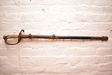ATQ POST WW2 US NAVY USN 1852 PATTERN OFFICER'S PRESENTATION SWORD & SCABBARD picture