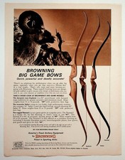 Vintage Browning Big Game Bows Archery Magazine Ad Print Ephemera picture