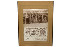 Antique 1900 League of American Wheelmen Cabinet Photo w/ Membership Cer Bicycle picture