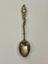 Vintage Sweden Souvenir Spoon Figural Woman Ornate Handle Swedish Collectible picture