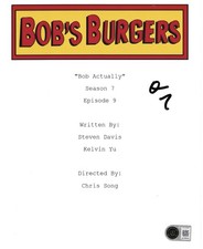 DAN MINTZ “BOB'S BURGERS” SIGNED “BOB ACTUALLY” SCRIPT TINA BELCHER BECKETT COA picture