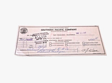 1946 SOUTHERN PACIFIC COMPANY CHECK picture