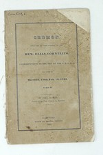 1832 HARTFORD CONNECTICUT FUNERAL SERMON for Rev. ELIAS CORNELIUS First Church picture