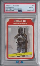 1980 Topps Empire Strikes Back Star File Boba Fett #11 - PSA 8 NM-MT picture
