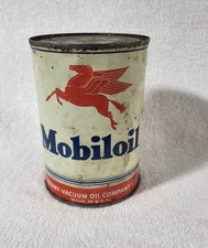 Vintage Mobiloil 1-Quart Motor Oil Can - Socony-Vacuum Oil Company Inc. picture