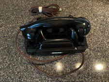 Kellogg S&S Chicago 1930s Black 900 non-dial deco Desk Telephone picture