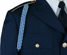 Genuine U.S. ARMY SHOULDER CORD 2723 INTERWOVEN ONE COLOR INFANTRY BLUE picture