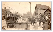 RPPC BUFFALO NY ~ streetcar strike 1910 ~ Interurban trolley clipped picture
