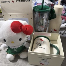 STARBUCKS x HELLO KITTY 2025  LIMITED  EDITION 4 Pc Bundle Set (as Seen In Pic) picture