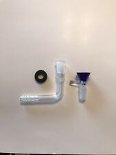 Lstem Curved Glass 14mm 90 Degree Downstem Bong WaterPipe Bubbler Grommet Bowl picture