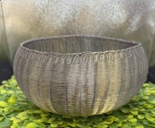 VTG Michael Aram RARE Hand Woven Wire Basket Bowl Sculpture  7