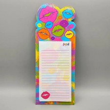 Vintage Lisa Frank Magnetic Notepad Note Pad Lips / Notebook  picture