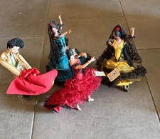 VTG Lot 4 Marin Chiclana Spain Dolls - Matador Bullfighter & 3 Flamenco Dancers picture