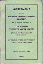 1968 Portland (Oregon) Terminal Railroad rule book - United Transportation Union picture