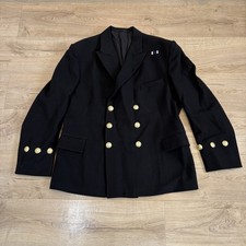 Vintage 1986 Royal Navy CPO Double-Breasted Jacket Blazer 43R Bernard Uniforms picture