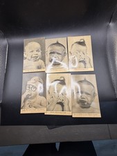 6 Vtg 1953 Constance Bannister Funny Baby Squeaker Postcards ALL WORKING Japan  picture
