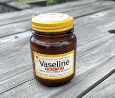 Vintage Glass Vaseline Jar Carbolated Petroleum Jelly - Vanity Collection picture