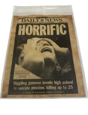 Columbine High School, Shooting Newspaper Headline April 20 1999￼ picture