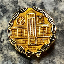 Vtg Sears Roebuck 10k Solid Gold Employee Service Lapel Pin Chicago Tower 1.6 g picture