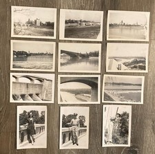 1942-1943 Dayton, Ohio BRIDGES & DAMS Original Vintage Photos - Lot of 12 - RARE picture