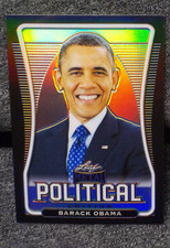 Barack Obama BLACK RAINBOW REFRACTOR ⌛ 2020 Leaf METAL Political ONLY 10 EXIST  picture