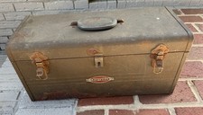 Vintage 1950's Craftsman 6500 Mechanic Tool box w/ Metal Tray Toolbox Early Logo picture