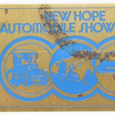 1979 New Hope Automobile Show Antique Car Auto Club Pennsylvania Plaque picture