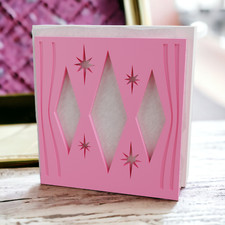 Midcentury Modern Retro Style Diamond Starburst Napkin Holder Kitchen Decor picture
