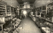 Roseburg OR Grocery Store Interior c1900s-10s Real Photo Vintage Postcard bhn picture