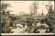 Como Park St Paul Minnesota Lily Pond Bridge E.C. Kropp No 193 Vintage Postcard, picture