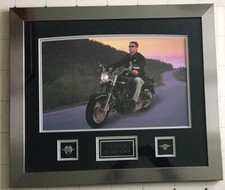 Brett Favre LEADER OF THE PACK Harley Motorcycle PACKERS 30x26 FRAMED Photo Pins picture