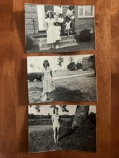 Vtg Found Photo Same Pretty Woman Church & Swimsuit Hornsbyville VA 3x4 1950s picture