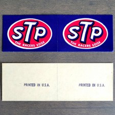 Vintage 1960s STP Oil “The Racers Edge” Racing (2) Sticker  - 2.25