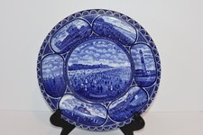 Antique R&M Rowland & Marsellus England Flow Blue Atlantic City Souvenir Plate picture