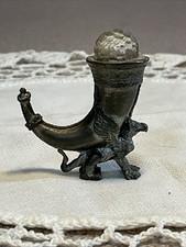 Vintage 1980’s Artist Ray Lamb Perth Pewter Dragon With Crystal Horn Signed picture