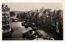Old postcard AK AMSTERDAM Binnen Amstel. NETHERLANDS (624980) picture