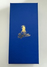 Byron Leather Cigar Case (3 cigars) cedar wood lined black & blue design picture