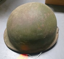 WWII US Army M1 Steel Helmet Shell Rear Seam Swivel Loop Military Collectible picture