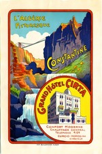 Algeria Poster - Constantine Scenic Art (1930s) 🌍✨ - Rare Reprint 🤯💯 24x36” picture