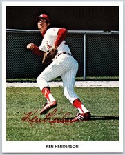 Ken Henderson Autographed Photo Baseball Player Red Ink picture
