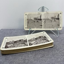 22 Vintage 1906 San Francisco Fire Earthquake Disaster Stereoview Card Photo Lot picture