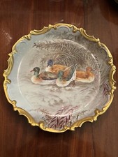 A Broossillon C et J Limoges 13” Plate 4 Ducks Hand Painted Victorian Edwardian picture
