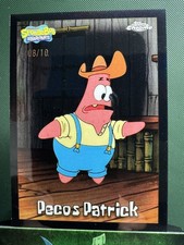 2025 Topps Chrome SpongeBob Pecos Patrick /10 Black Refractor picture