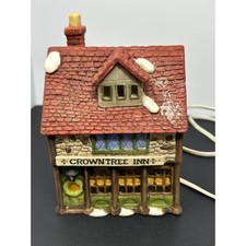 Vintage Dept 56 Crowntree Inn Christmas Village House Lighted Ceramic Building picture