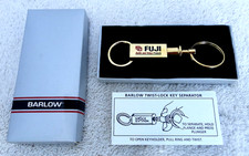RARE BARLOW FUJI FILM FUJI TWIST-LOCK KEY HOLDER KEYCHAIN GOLD TONED picture